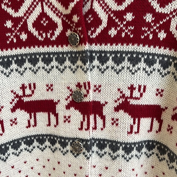 Fair isle sweater Cardigan Sz 38(M-L).woman’s Classic Winter themed quality - Picture 3 of 8